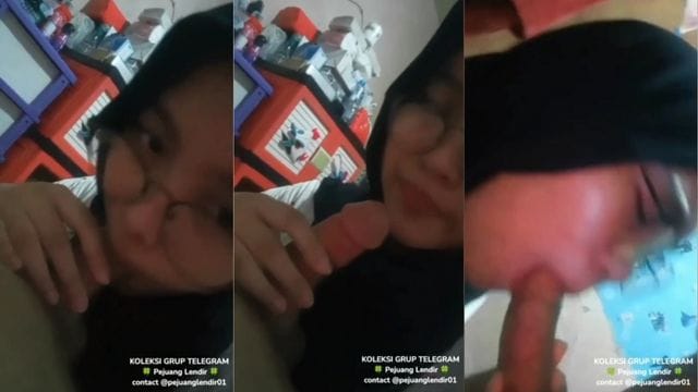 Bokep SMP ABG Jilbab Kacamata Suka Nyepong Kontol